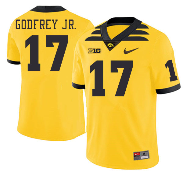 Men #17 Rashad Godfrey Jr. Iowa Hawkeyes College Football Jerseys Stitched-Gold